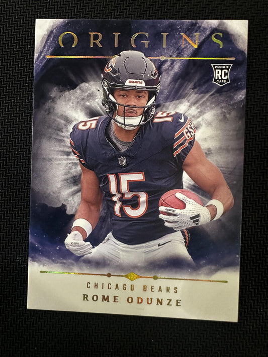 #105 Rome Odunze 2024 Panini Origins RC Rookie Chicago Bears sports