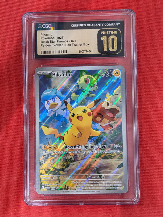 #027 Pikachu SV: Scarlet & Violet Promo Cards CGC Pristine 10