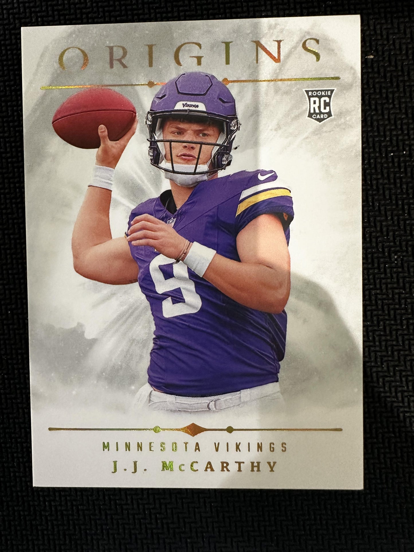 #103 J.J. McCarthy 2024 Panini Origins RC Rookie Minnesota Vikings sports