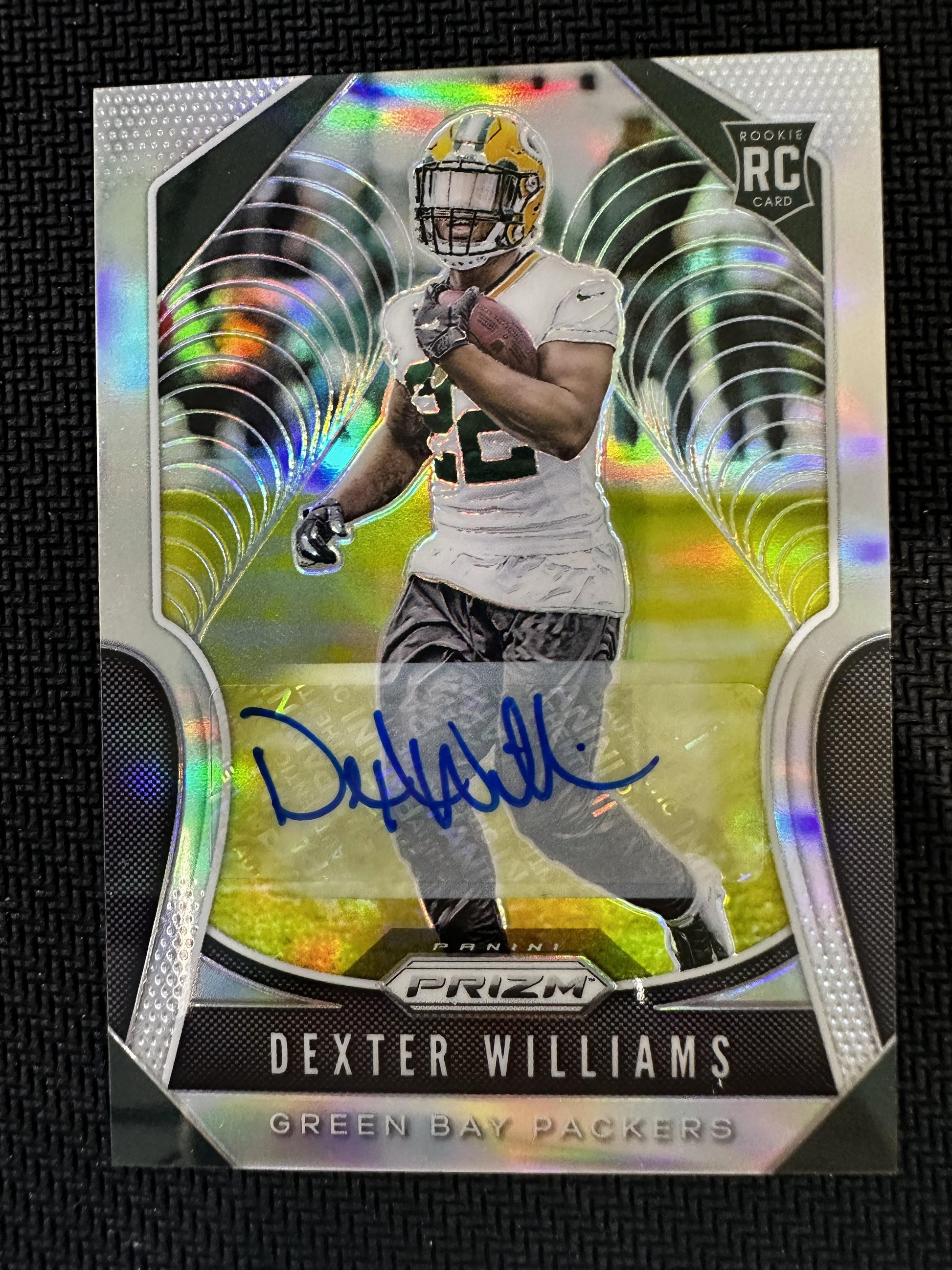 #336 Dexter Williams 2019 Panini Prizm RC,AU Rookie Auto Green Bay Packers