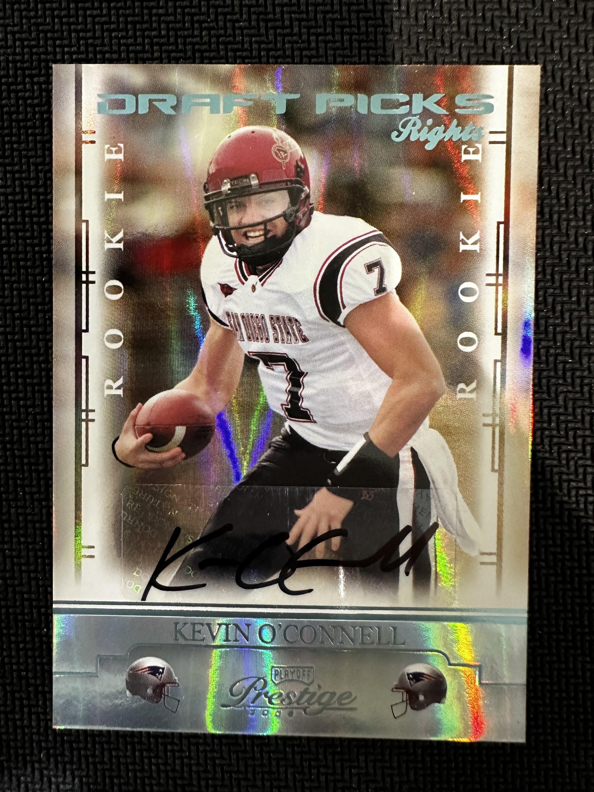 #164 Kevin O'Connell 2008 Playoff Prestige /100 Patriots Draft Picks Rights Auto