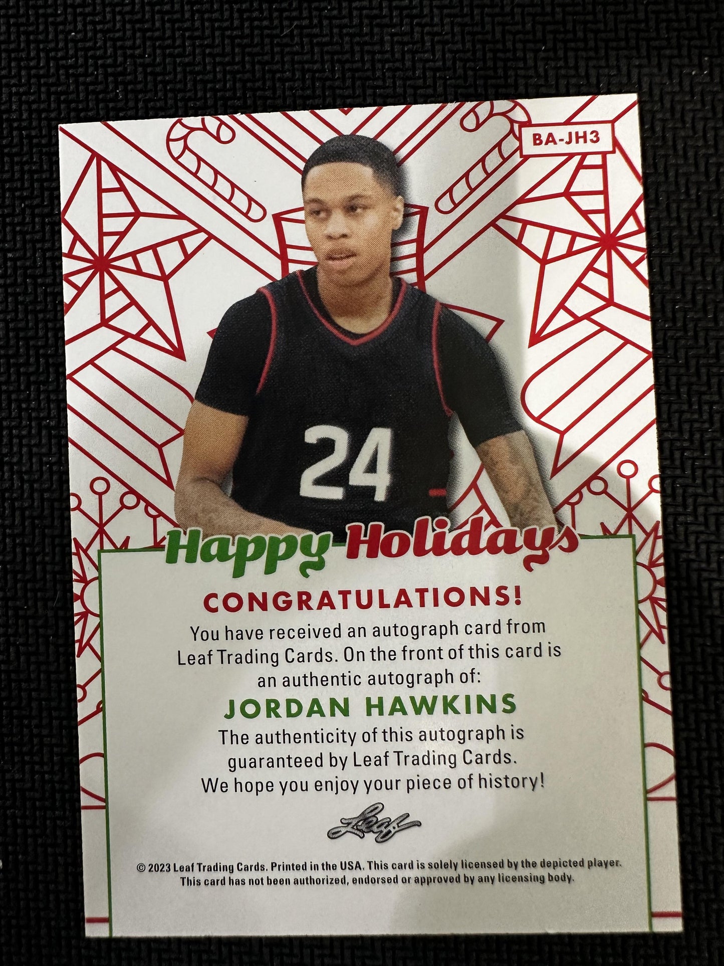 #GLR-JH2 Jordan Hawkins 2021-22 Leaf Memories - 1991 Base Autographs Bronze