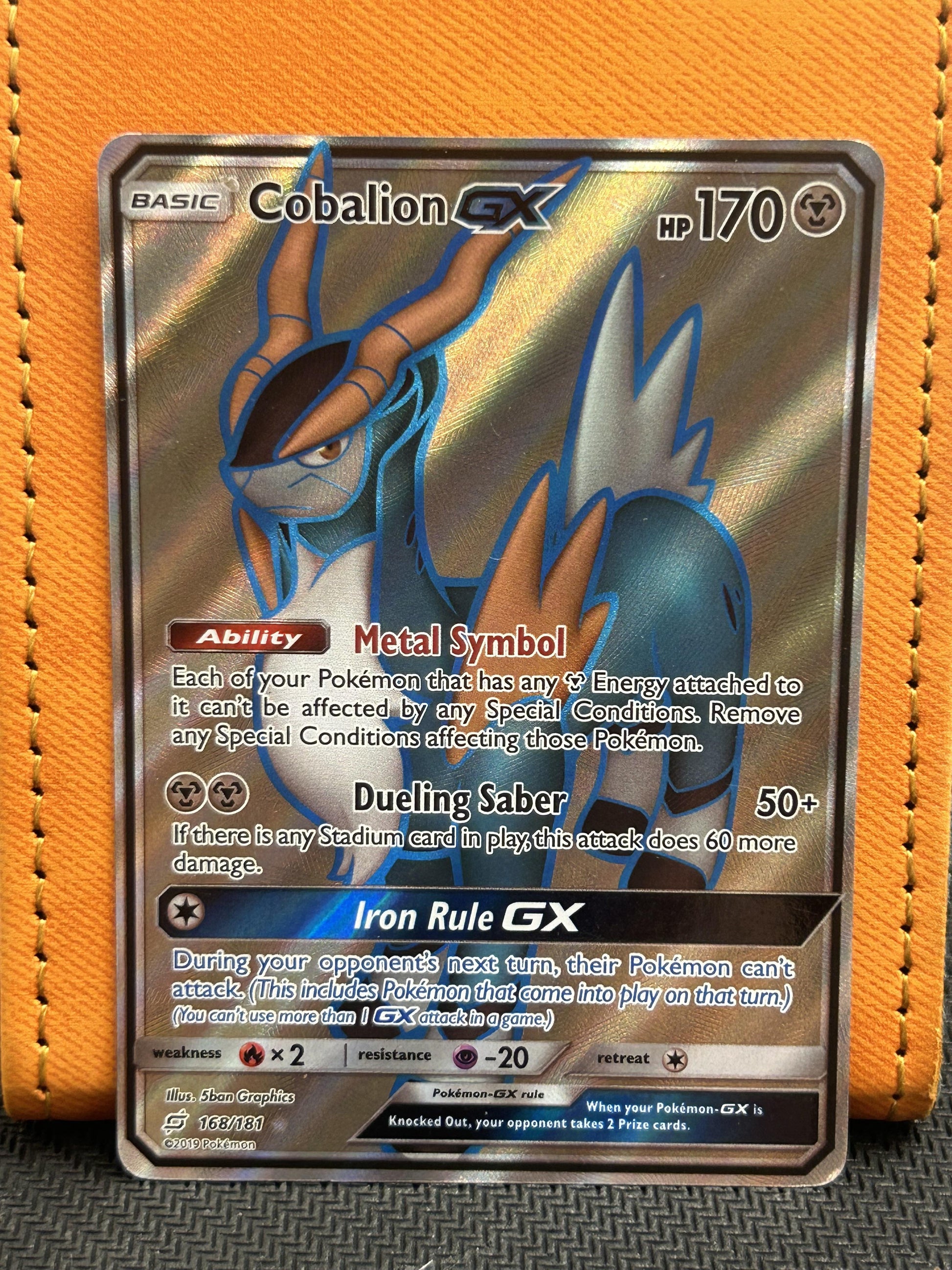 #168/181 Cobalion GX (Full Art) SM - Team Up