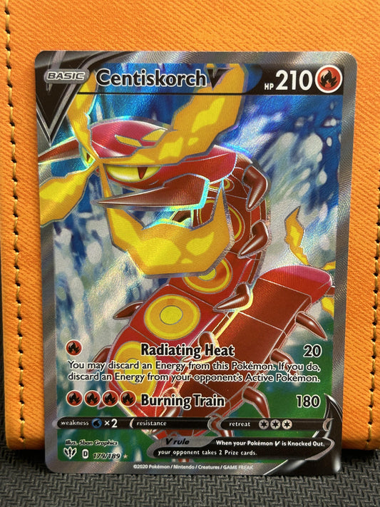 #179/189 Centiskorch V (Full Art) SWSH03: Darkness Ablaze