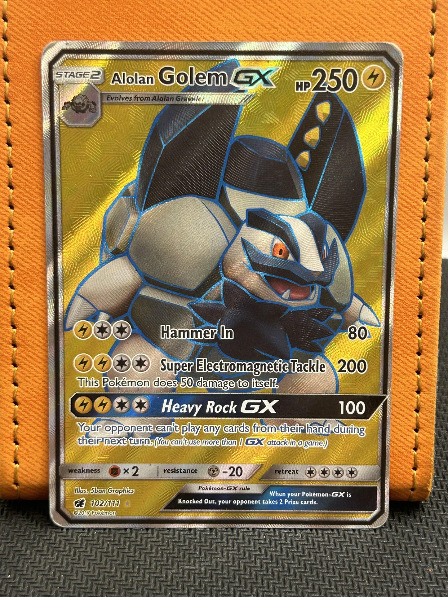 #113/111 Alolan Golem GX (Secret) SM - Crimson Invasion