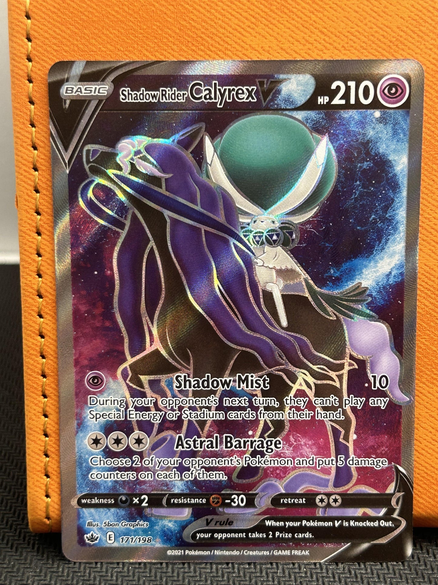 #171/198 Shadow Rider Calyrex V (Full Art) SWSH06: Chilling Reign