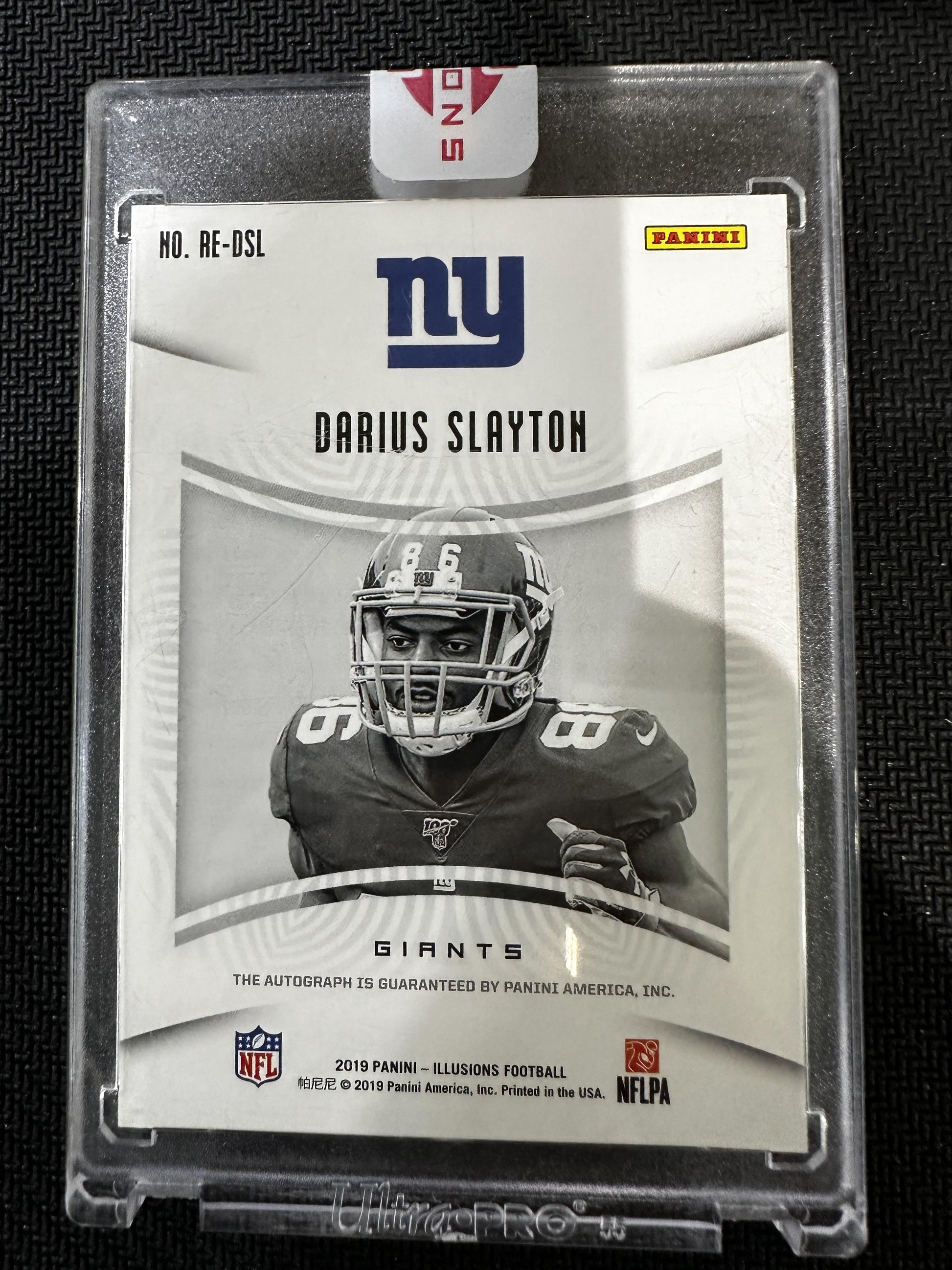 #RE-DSL Darius Slayton 2019 Panini Illusions AU,SN Auto #/150 New York Giants