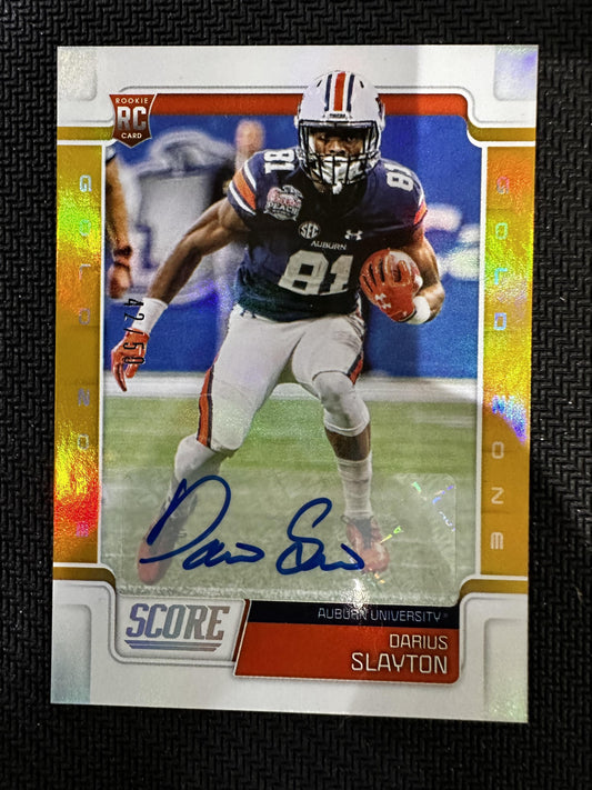 #437 Darius Slayton 2019 Score SN,RC,AU Rookie Auto #/50 Signatures Gold Zone