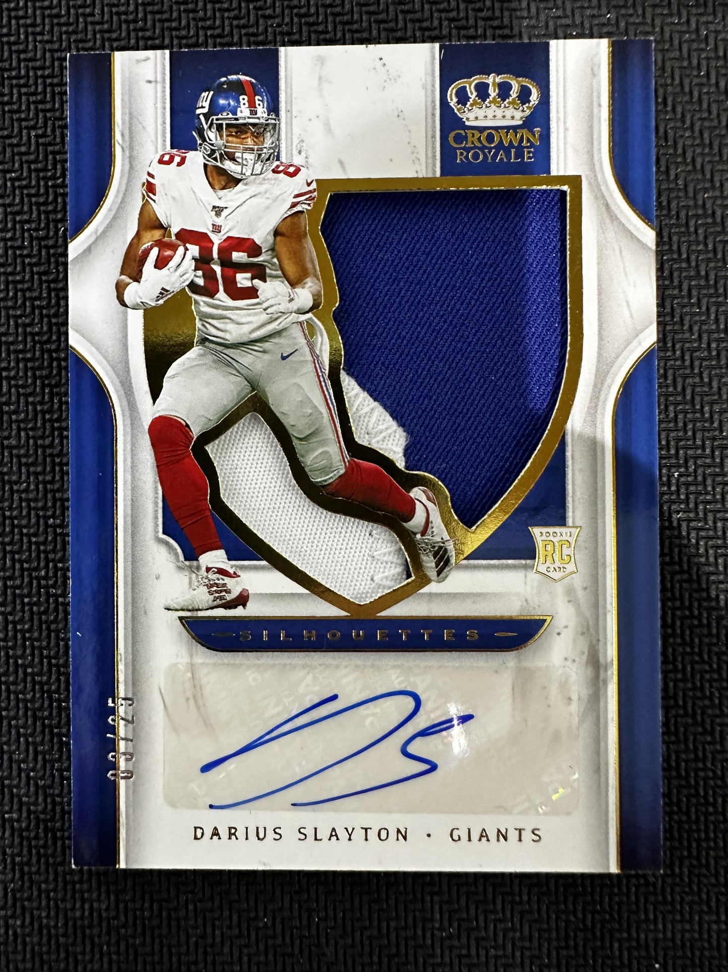 #SA30 Darius Slayton 2019 Panini Chronicles /25 Giants Crown Royale Auto