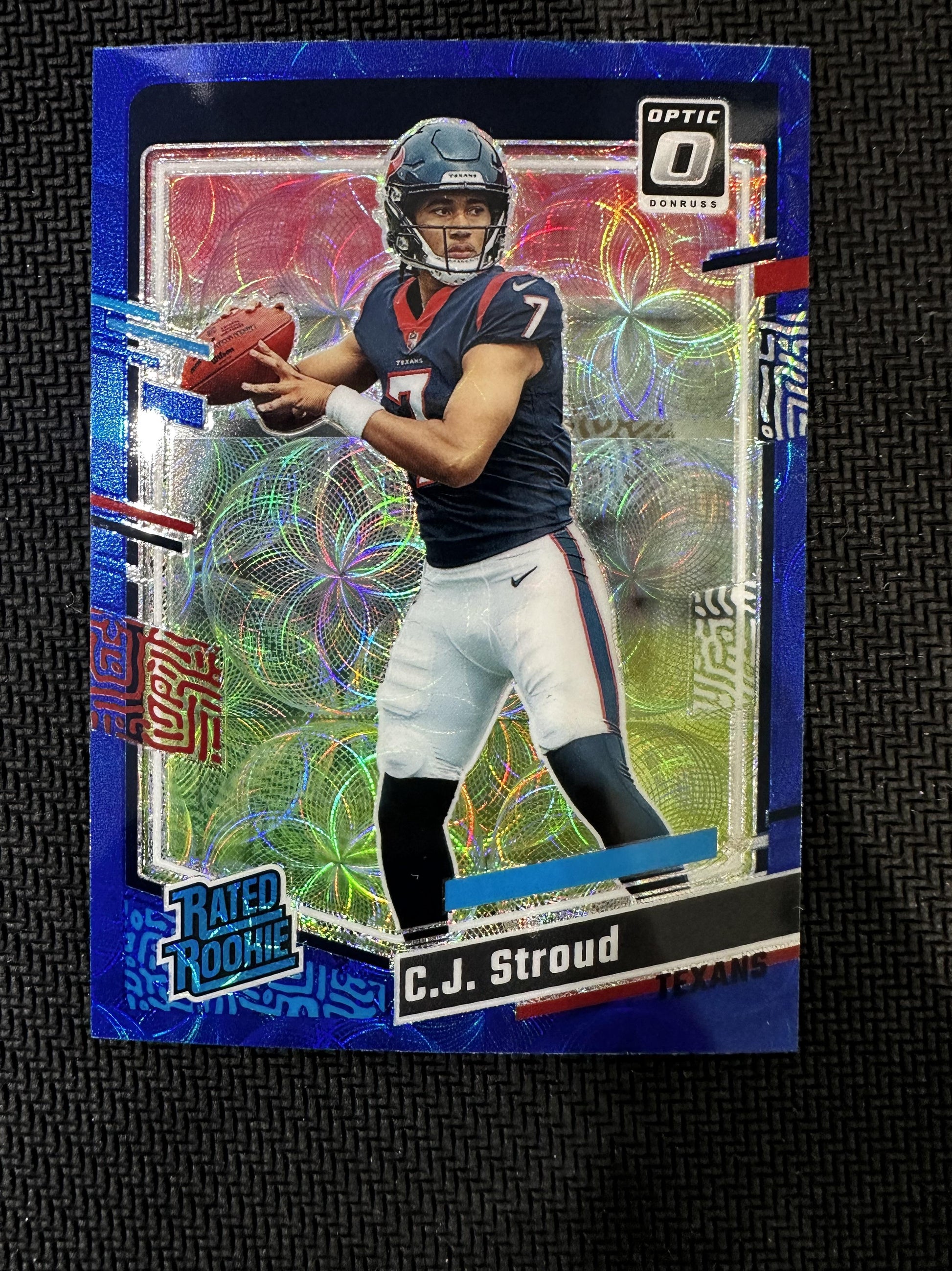 #244 C.J. Stroud 2023 Donruss Optic sports Blue Scope