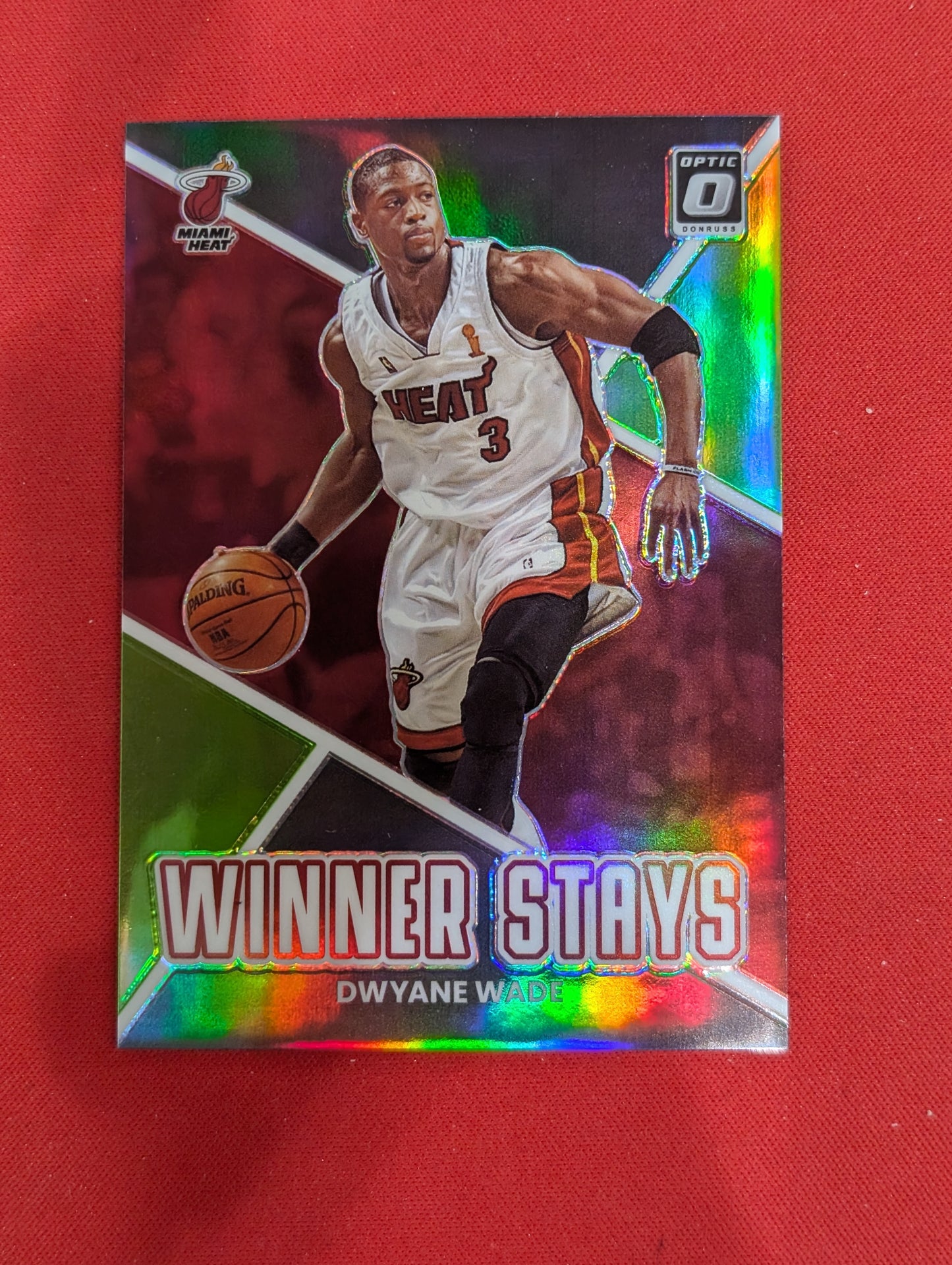 #5 Dwyane Wade 2022-23 Donruss Optic SN #/149 Miami Heat Winner Stays Lime Green