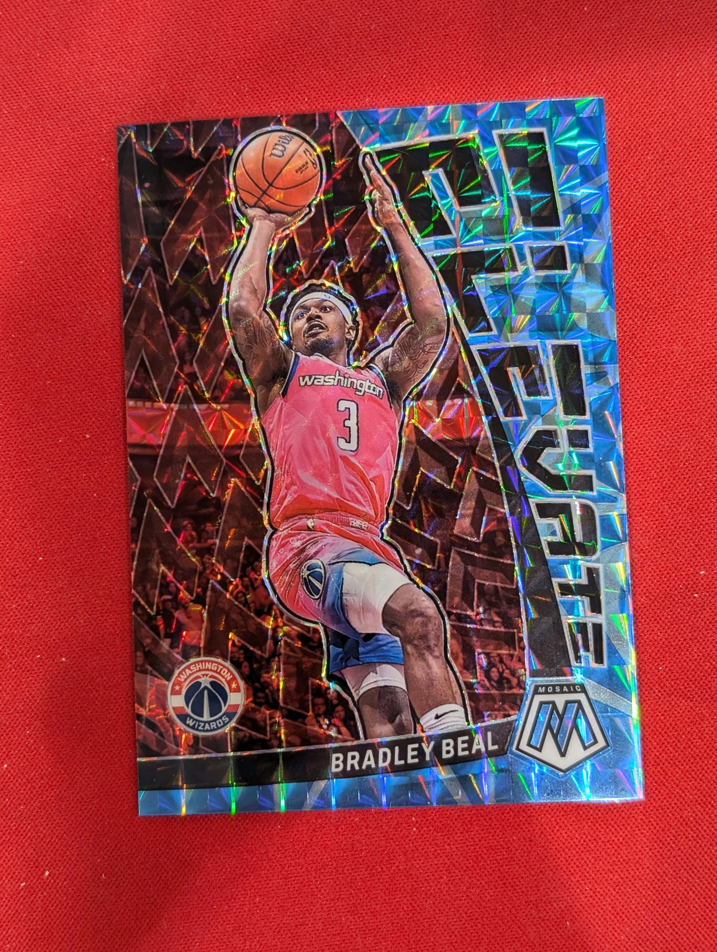 #23 Bradley Beal 2022-23 Panini Mosaic /99 Wizards Elevate Reactive Blue