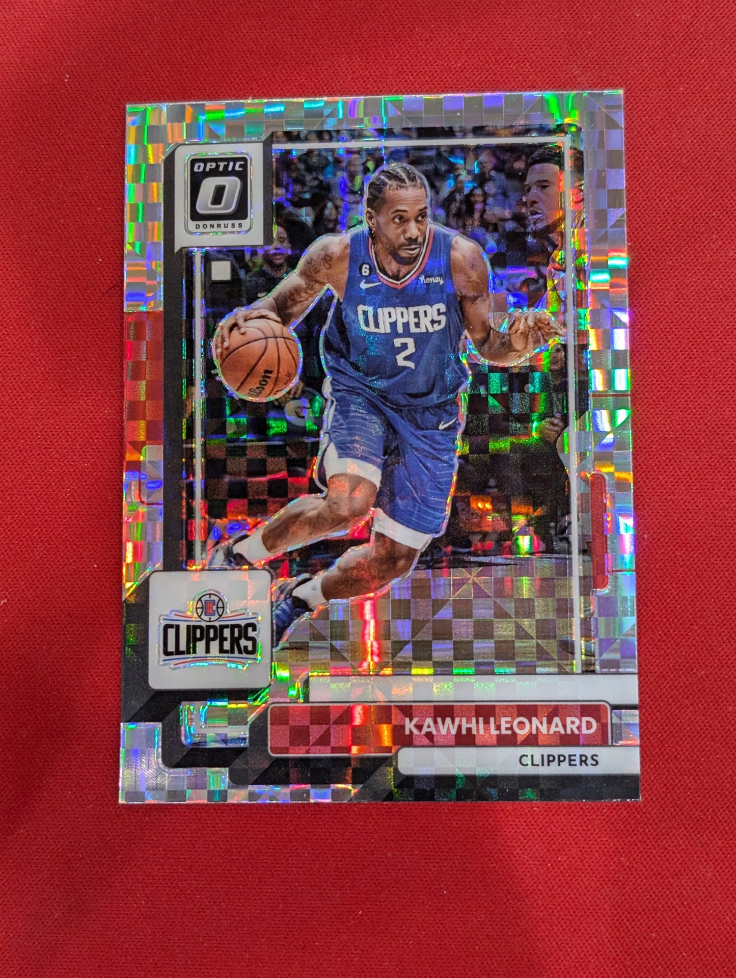 #118 Kawhi Leonard 2022-23 Donruss Optic Los Angeles Clippers sports Holo