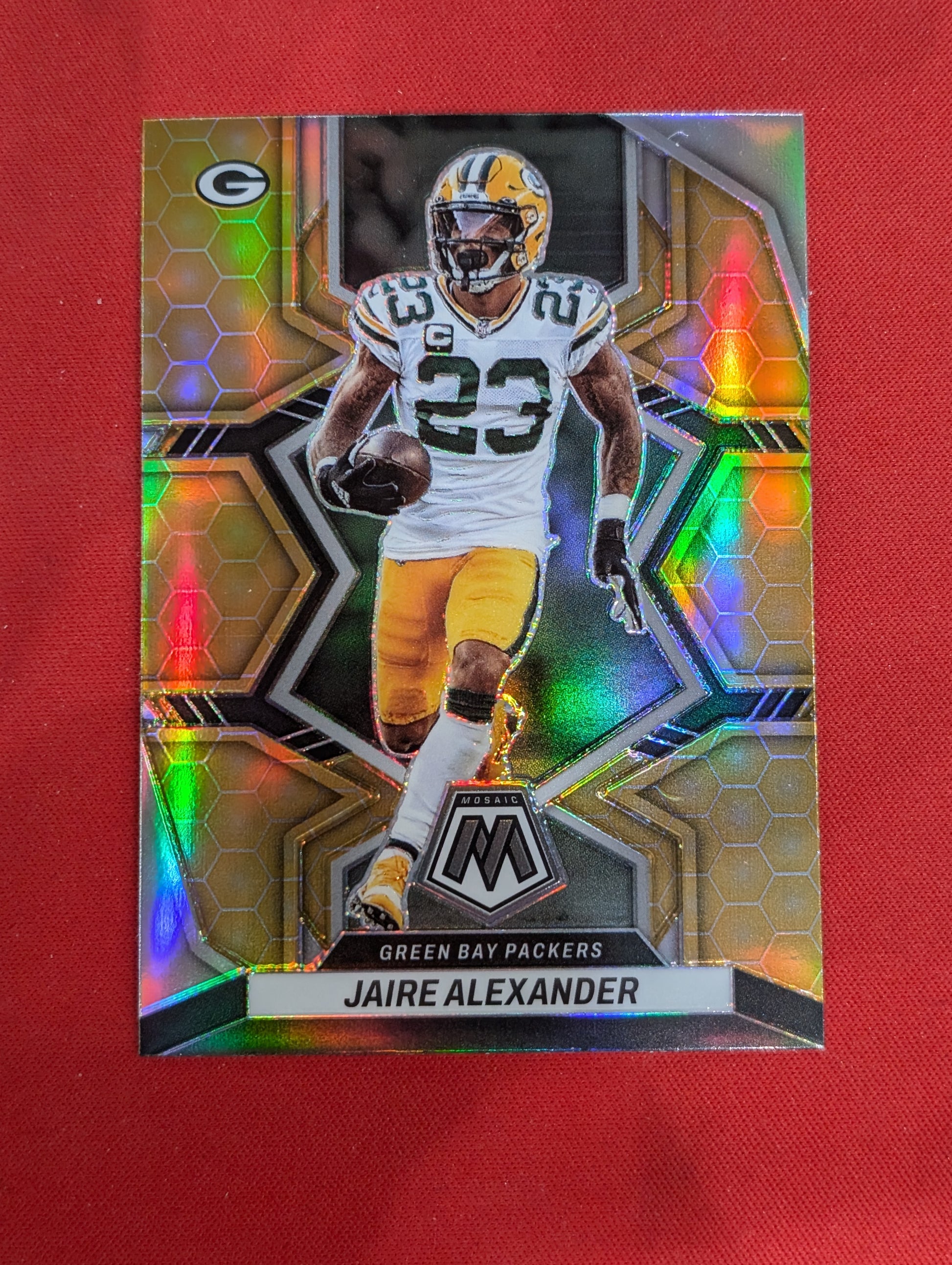 #72 Jaire Alexander 2022 Panini Mosaic Green Bay Packers sports Honeycomb