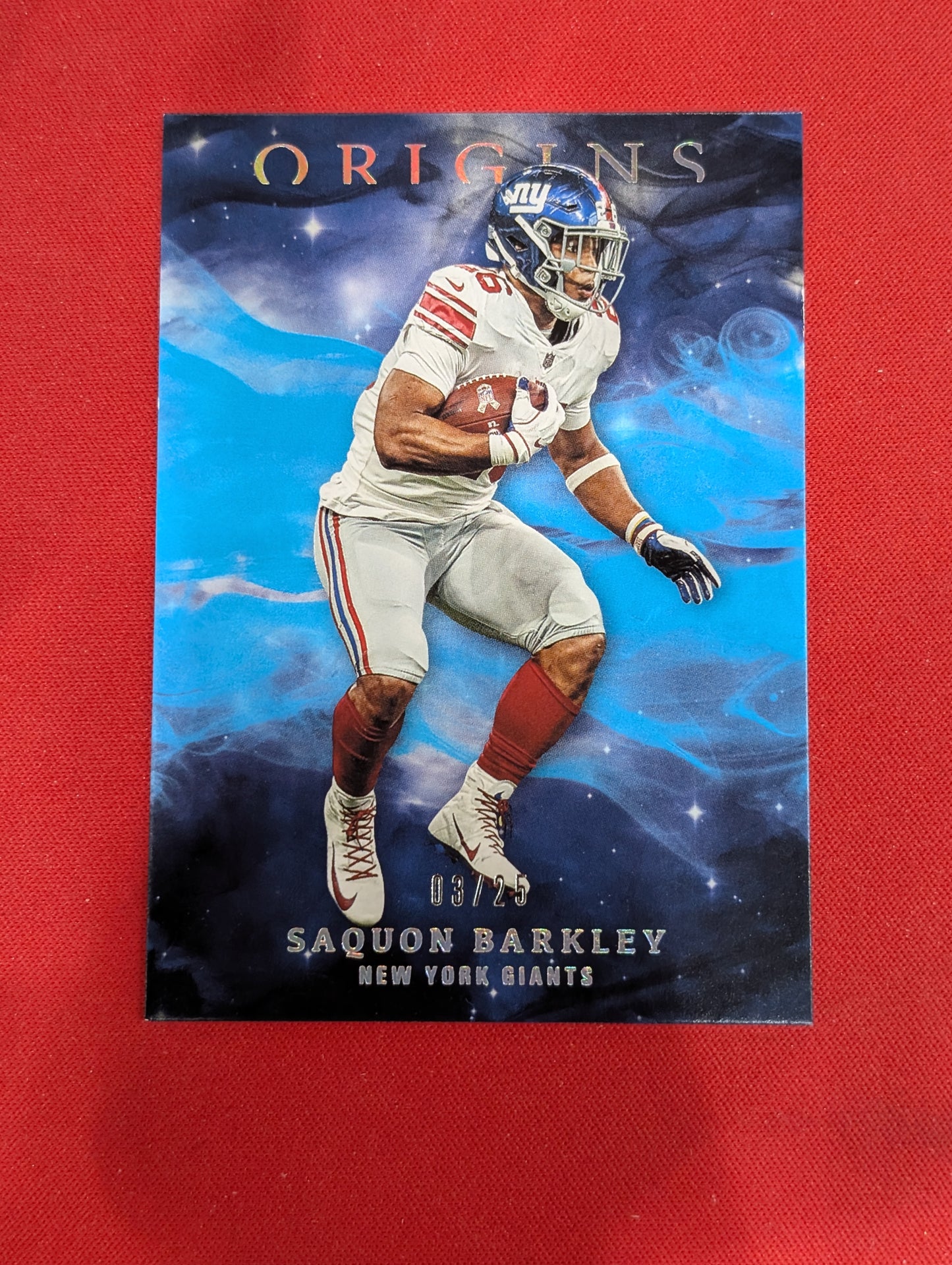 #65 Saquon Barkley 2019 Panini Origins SN #/25 New York Giants sports Turquoise