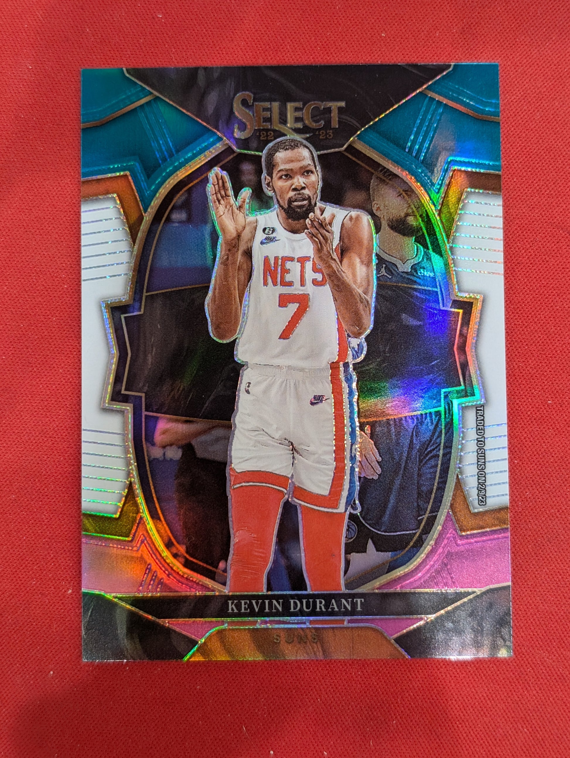 #37 Kevin Durant 2022-23 Panini Select SN #/49 Phoenix Suns Teal White Pink