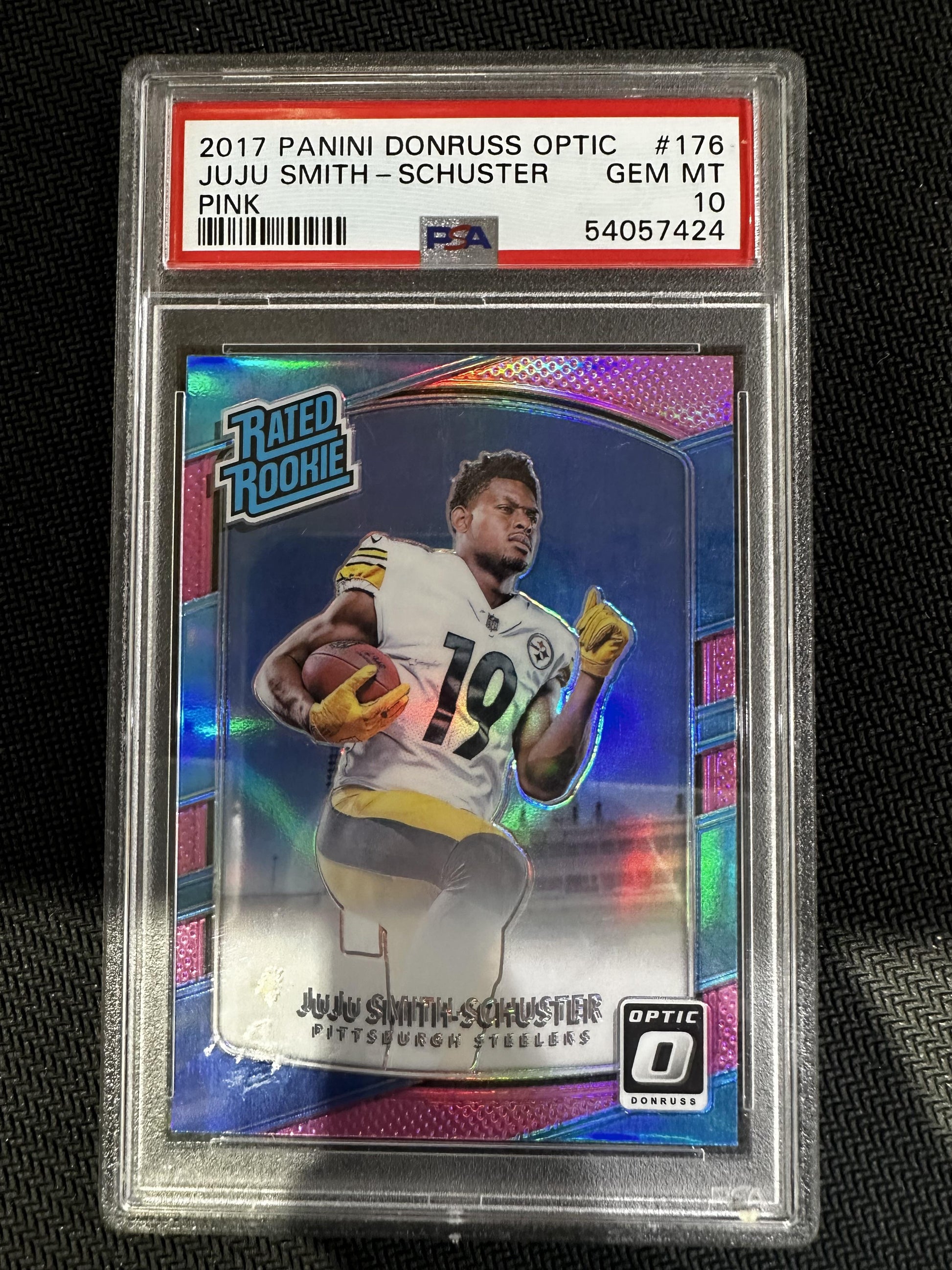 #176 Juju Smith-Schuster 2017 Panini Donruss Optic 10 GEM-MT sports Pink