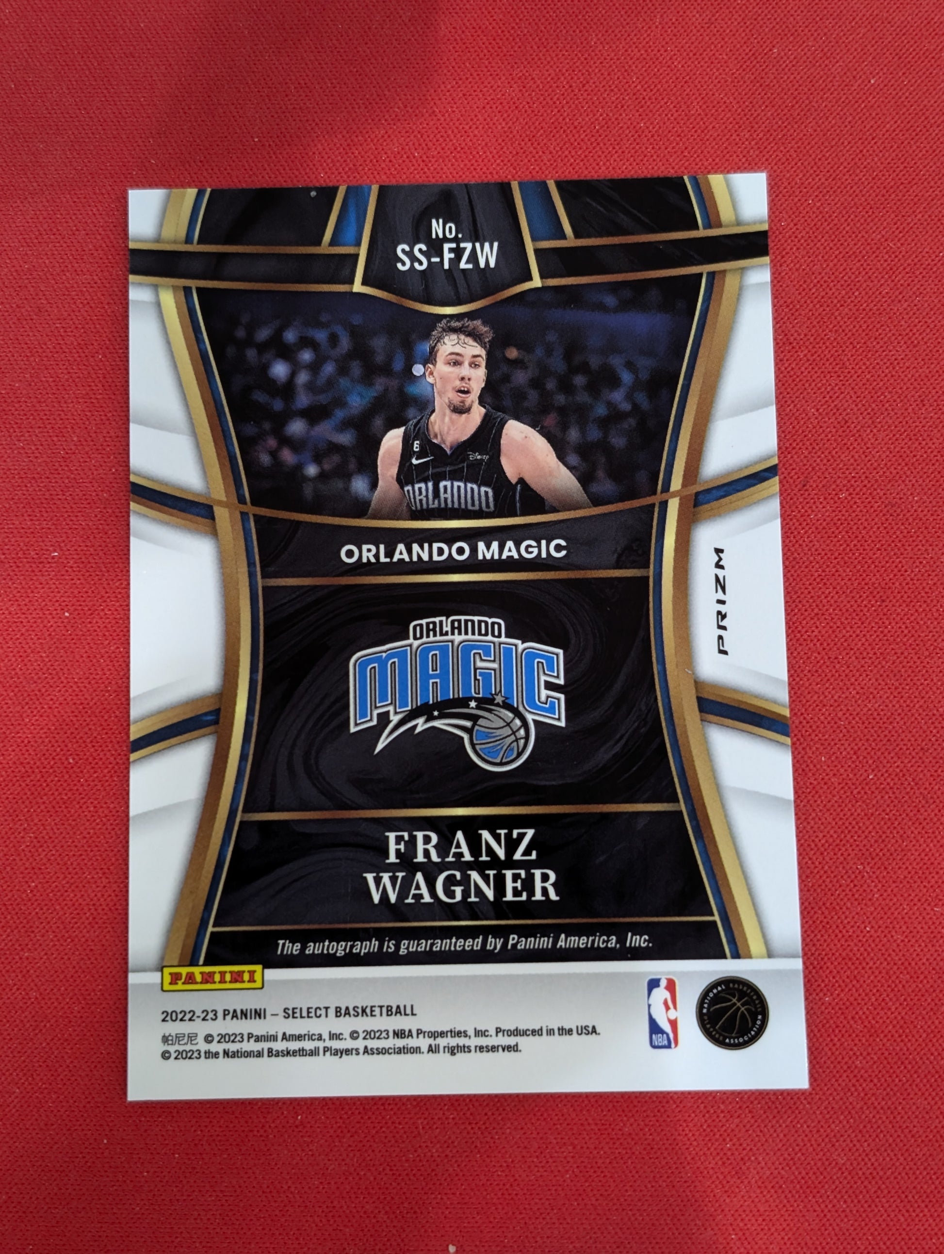 #SS-FZW Franz Wagner 2022-23 Panini Select AU Auto Magic Signature Selections