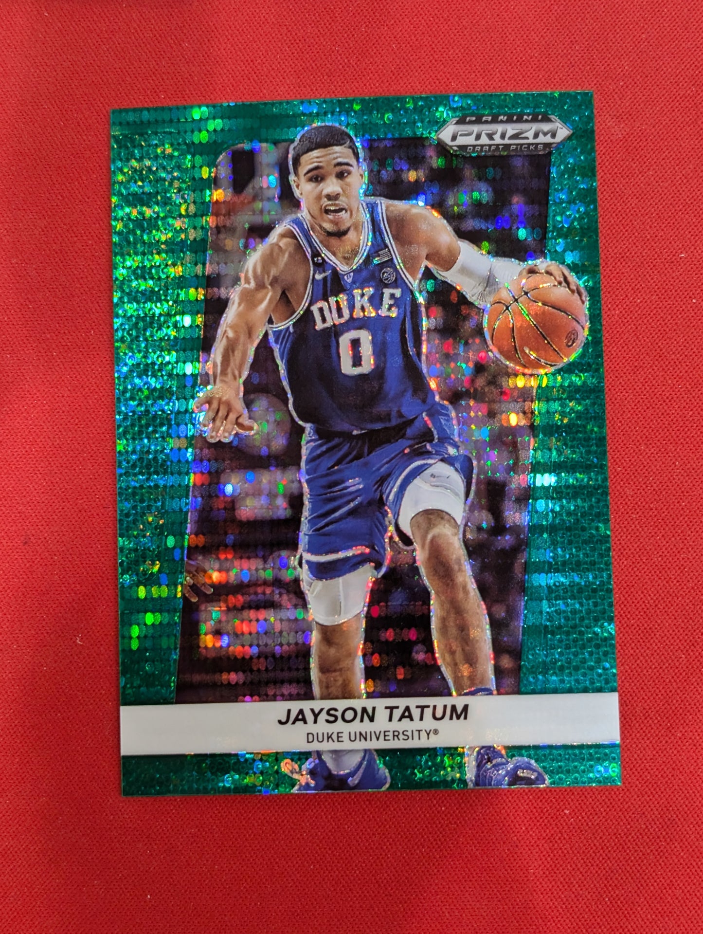 #FB-JT Jayson Tatum 2022 Prizm Draft Picks /25 Flashback Prizms Green Pulsar