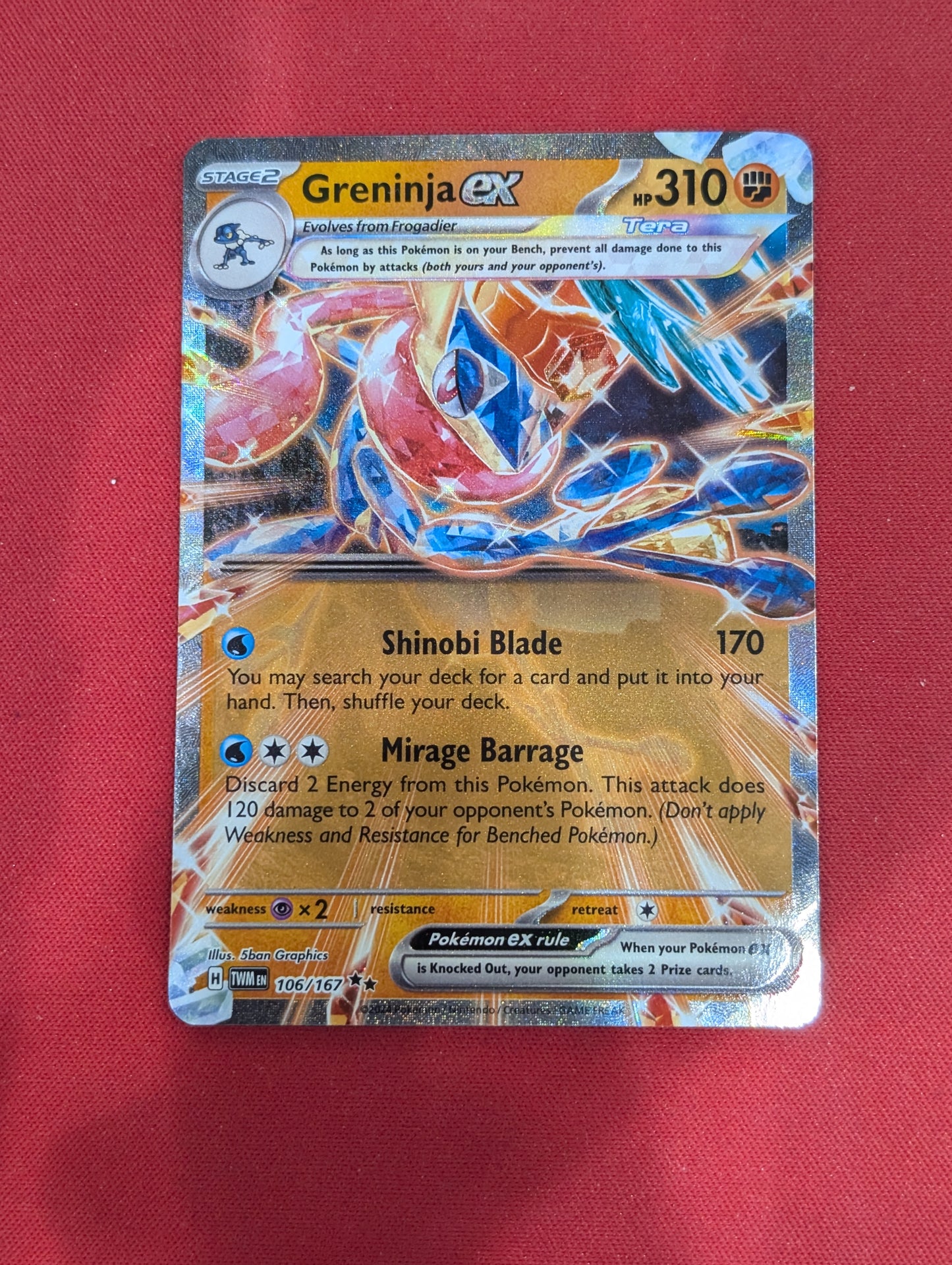 #106/167 Greninja ex SV06: Twilight Masquerade