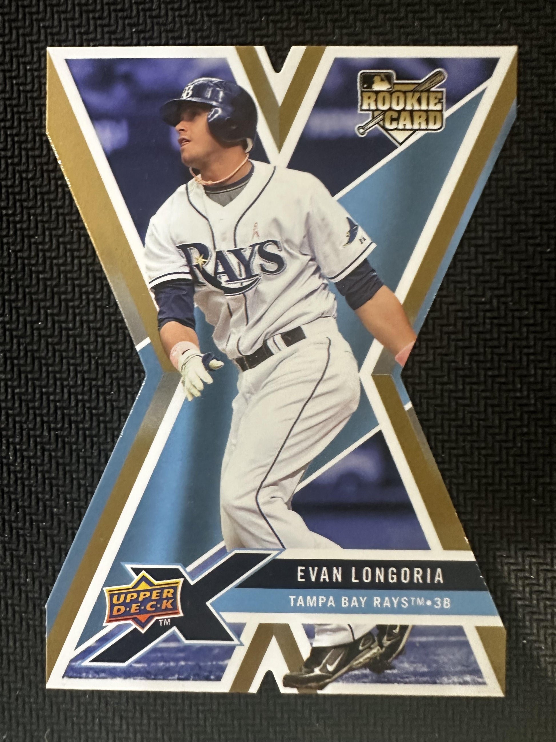 #94 Evan Longoria 2008 Upper Deck X Tampa Bay Rays sports Die Cut Gold