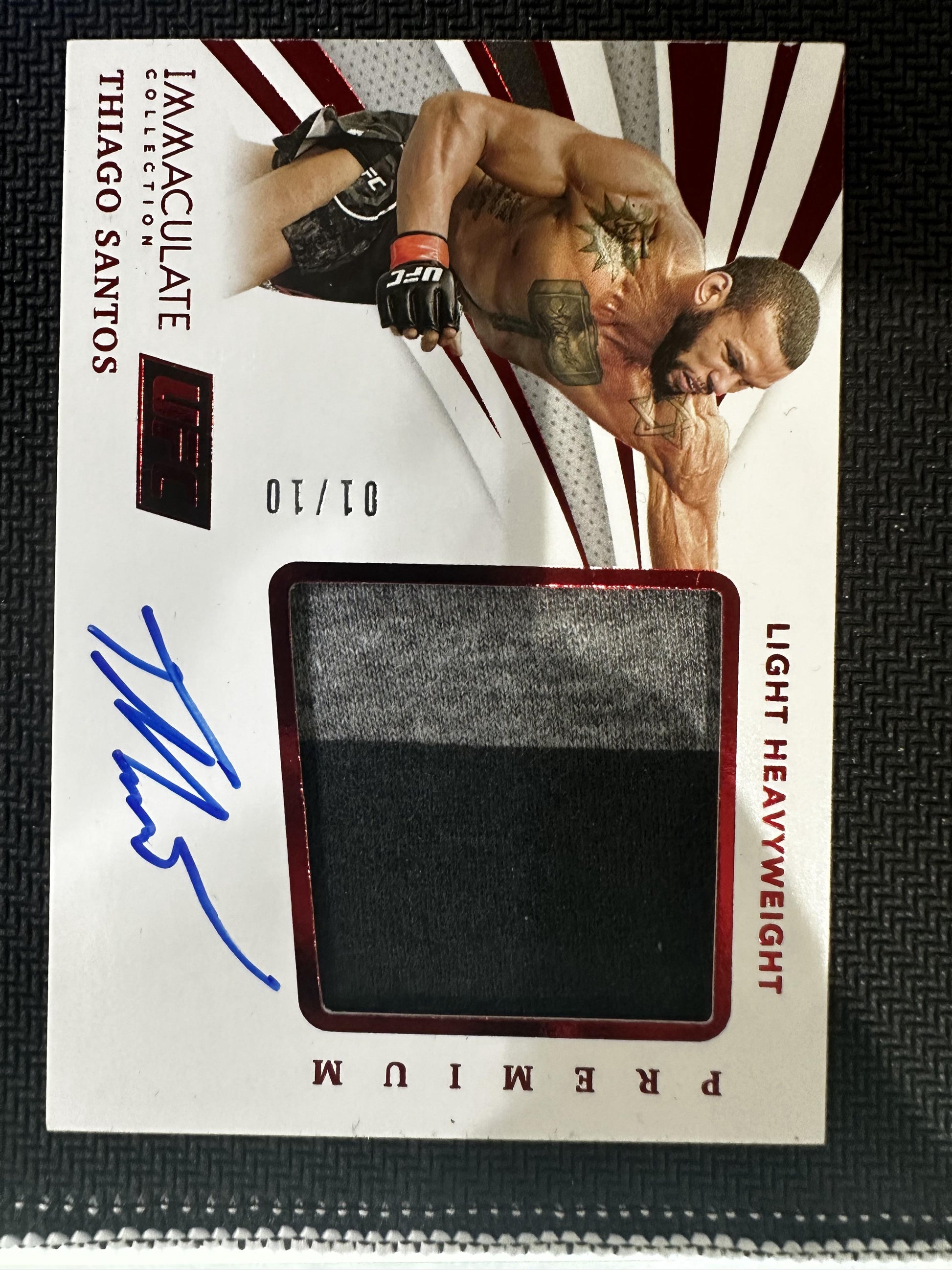 #PM-TST Thiago Santos 2021 Panini Immaculate UFC /10 Premium Auto Red