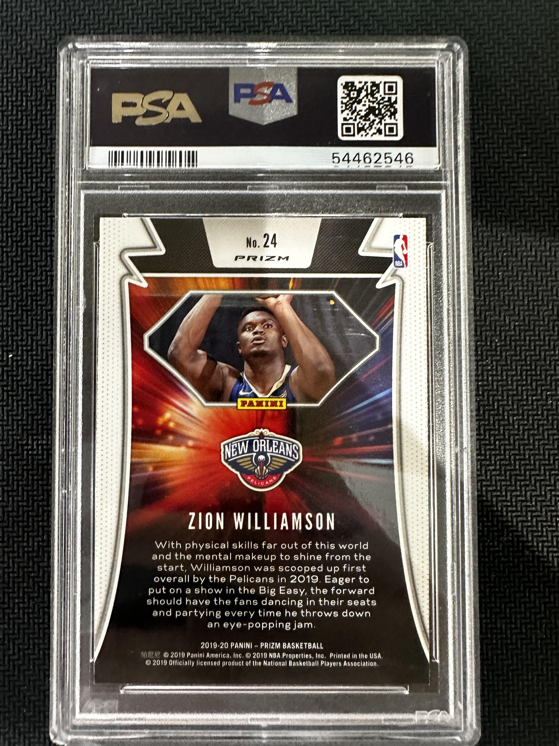 #24 Zion Williamson 2019 Panini Prizm Far Out! 10 Far Out!-Fast Break