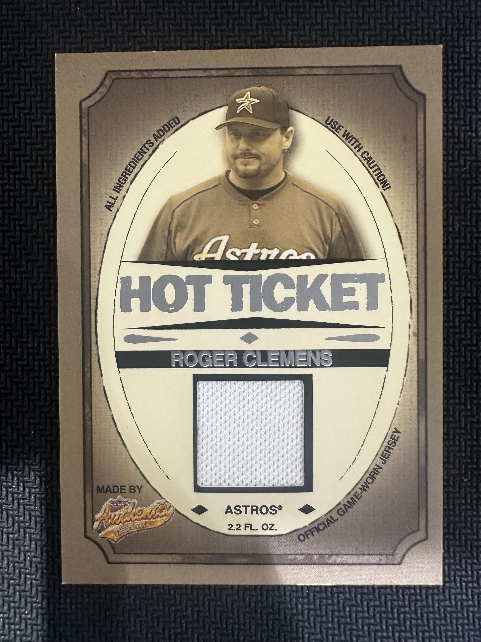 #HT-RC Roger Clemens 2005 Fleer Authentix MEM Houston Astros Hot Ticket Jersey