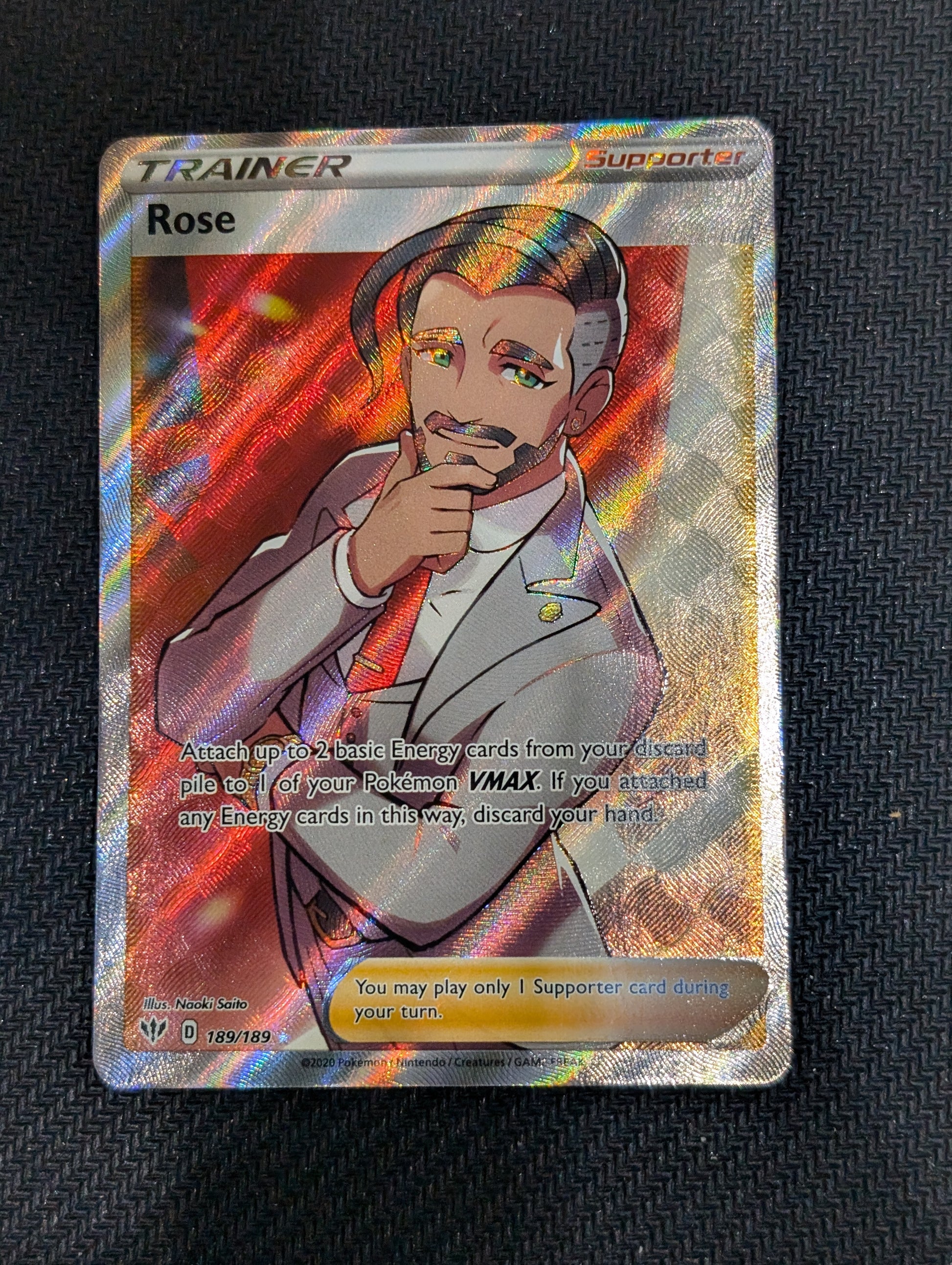 #189/189 Rose (Full Art) SWSH03: Darkness Ablaze