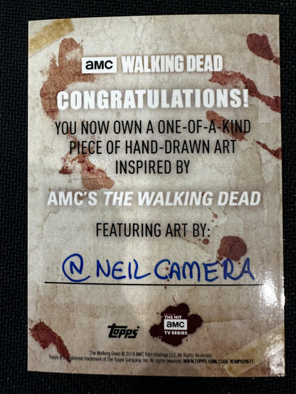 #NNO Neil Camera 2018 Topps The Walking Dead Season 8 nonsport Sketch Artist