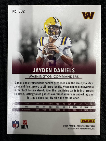 #302 Jayden Daniels 2024 Panini Prestige Commanders Diamond Xtra Points