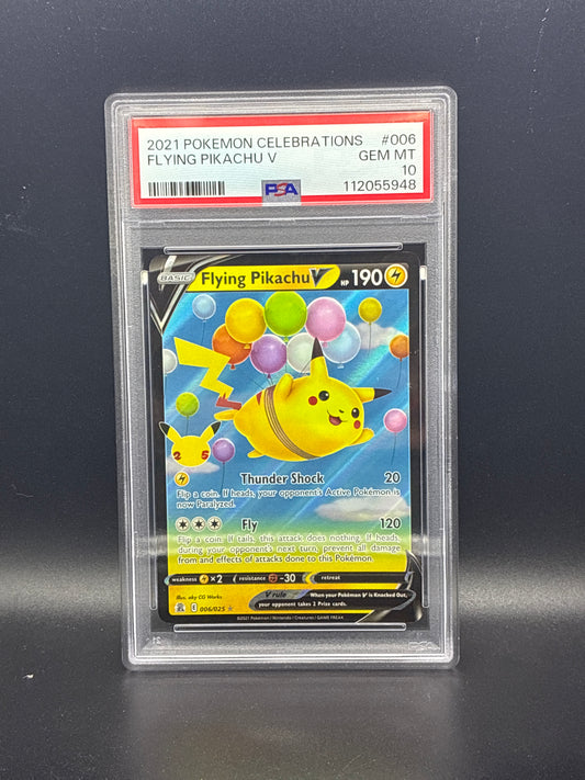 #006/025 Flying Pikachu V Celebrations PSA 10