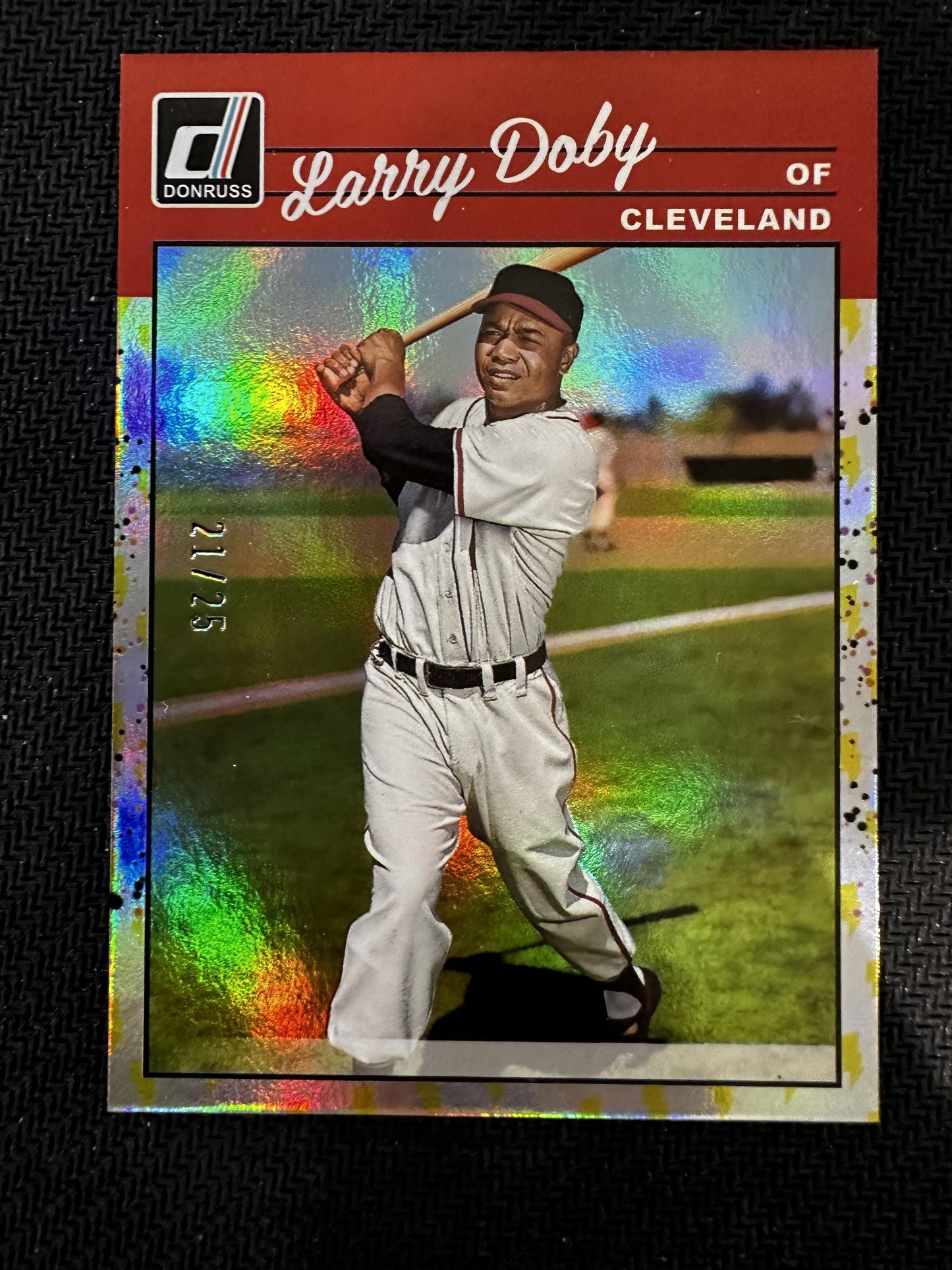 #288 Larry Doby 2023 Donruss SN #/25 Cleveland Indians sports Voltage