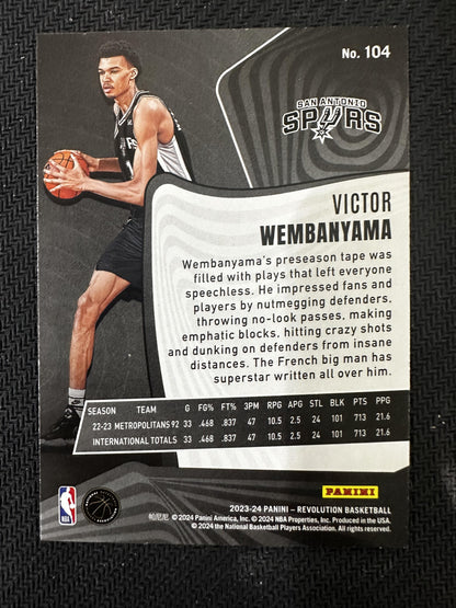 #104 Victor Wembanyama 2023-24 Panini Revolution RC Rookie San Antonio Spurs