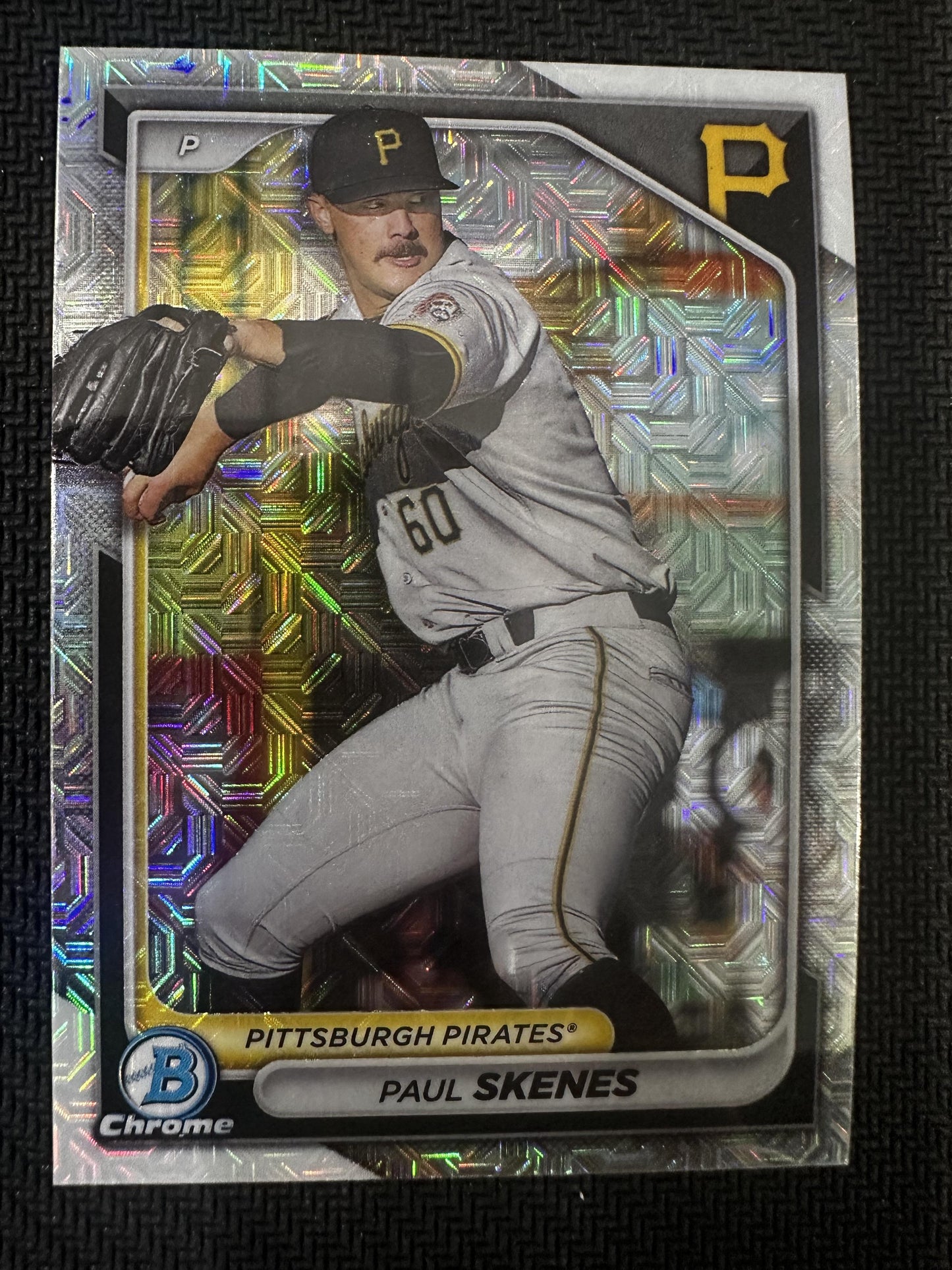 #BCP-125 Paul Skenes 2024 Bowman Pittsburgh Pirates sports Chrome Prospects Mojo