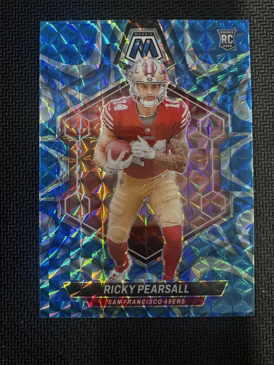 #331 Ricky Pearsall 2024 Panini Mosaic San Francisco 49ers Reactive Blue