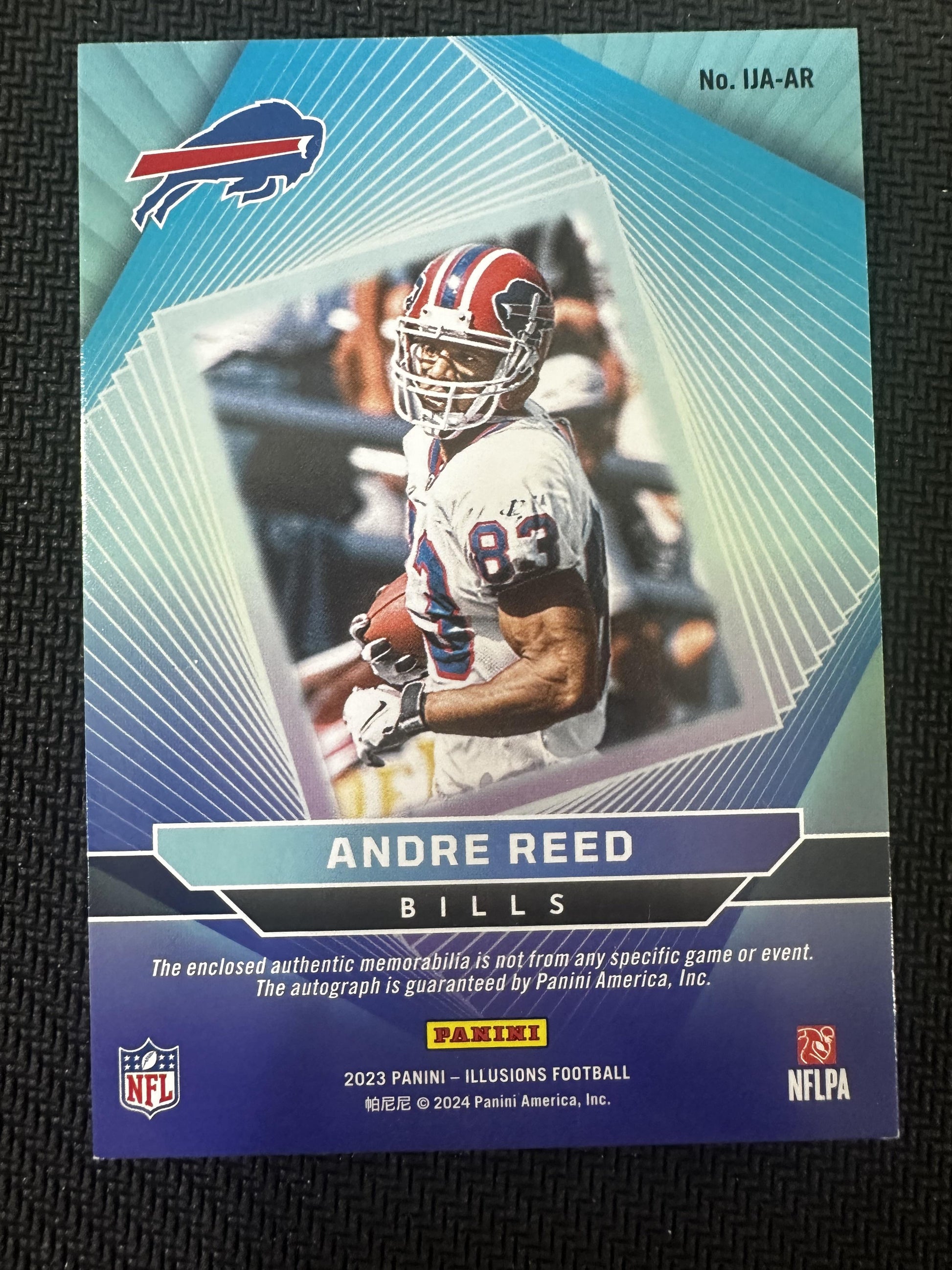 #IJA-AR Andre Reed 2023 Panini Illusions /399 Bills Immortalized Jersey Auto