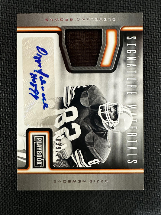 #SM-ON Ozzie Newsome 2019 Panini Playbook Auto /249 Browns Signature Materials