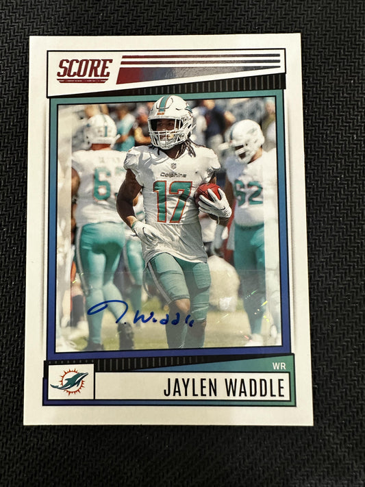 #272 Jaylen Waddle 2022 Score AU Auto Miami Dolphins sports Signatures