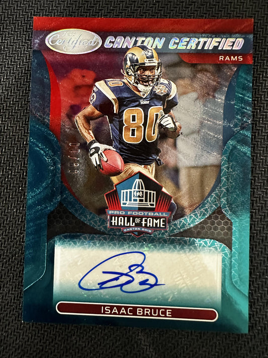 #CCS-IB Isaac Bruce 2022 Panini Certified /10 St. Louis Rams Signatures Teal