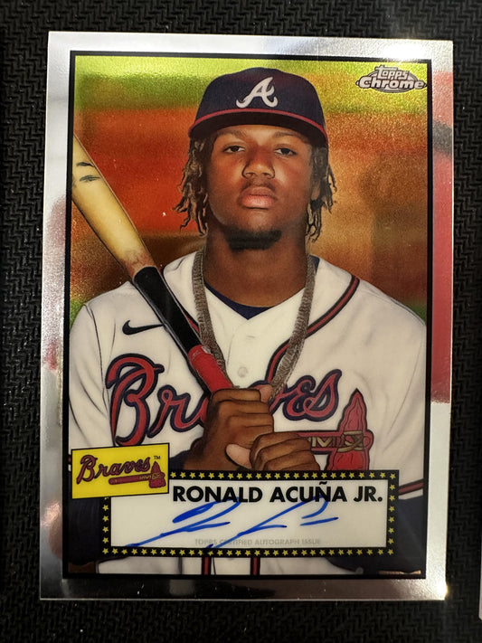 #PA-RA Ronald Acuña Jr. 2021 Topps Chrome Platinum Anniversary Braves Auto