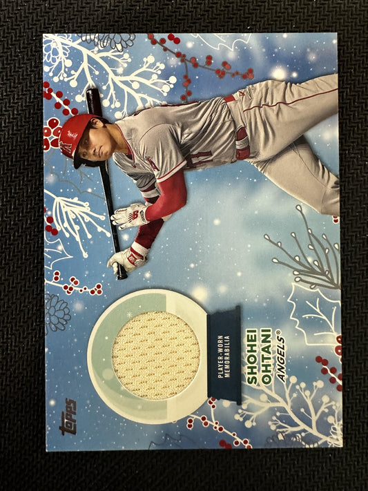 #RC-SO Shohei Ohtani 2023 Topps Holiday MEM Los Angeles Angels sports Relics