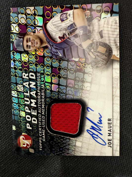 #PDAR-JM Joe Mauer 2022 Topps Pristine Twins Popular Demand Auto Relics