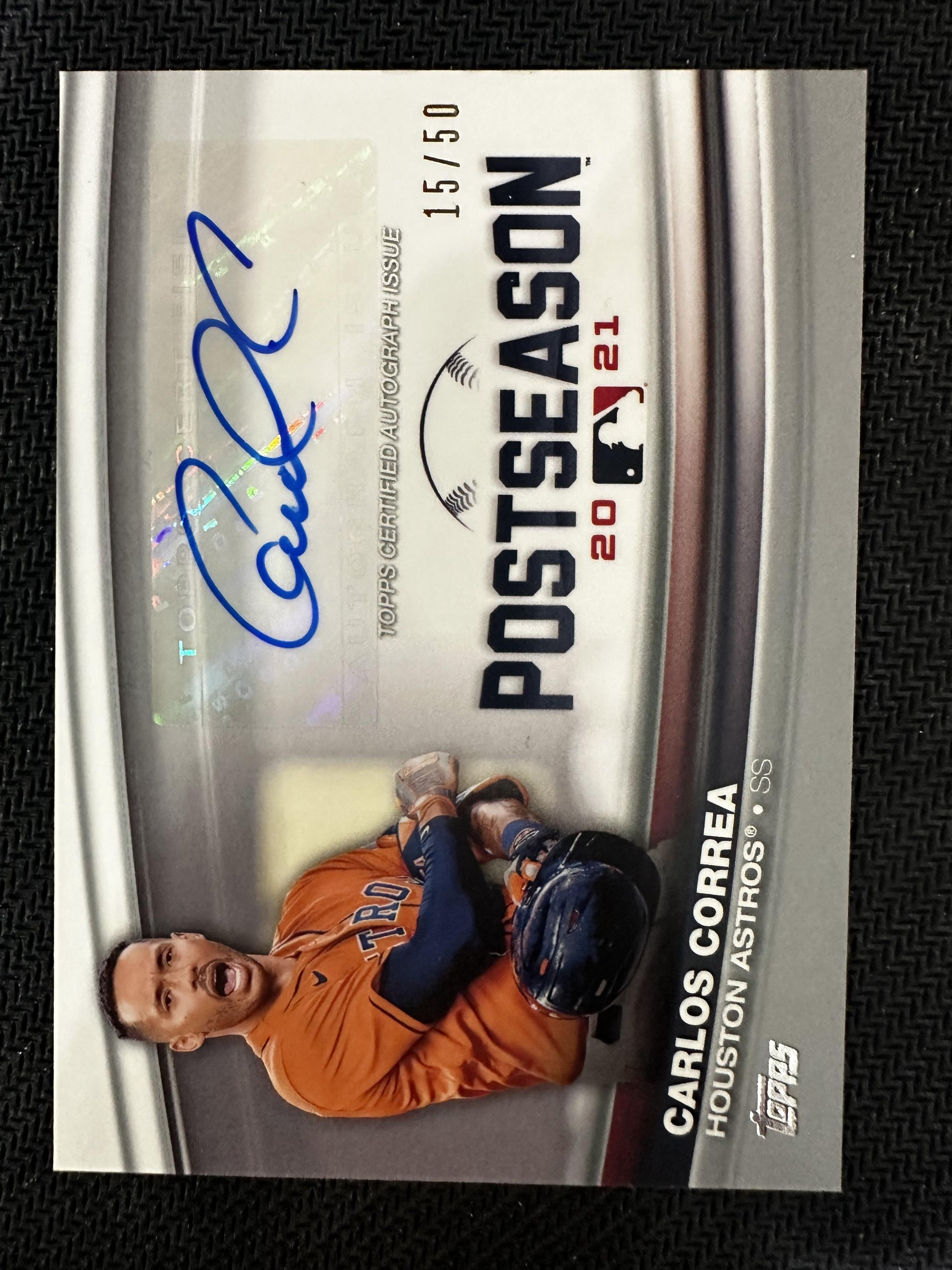 #PPA-CC Carlos Correa 2022 Topps /50 Astros Postseason Performance Auto