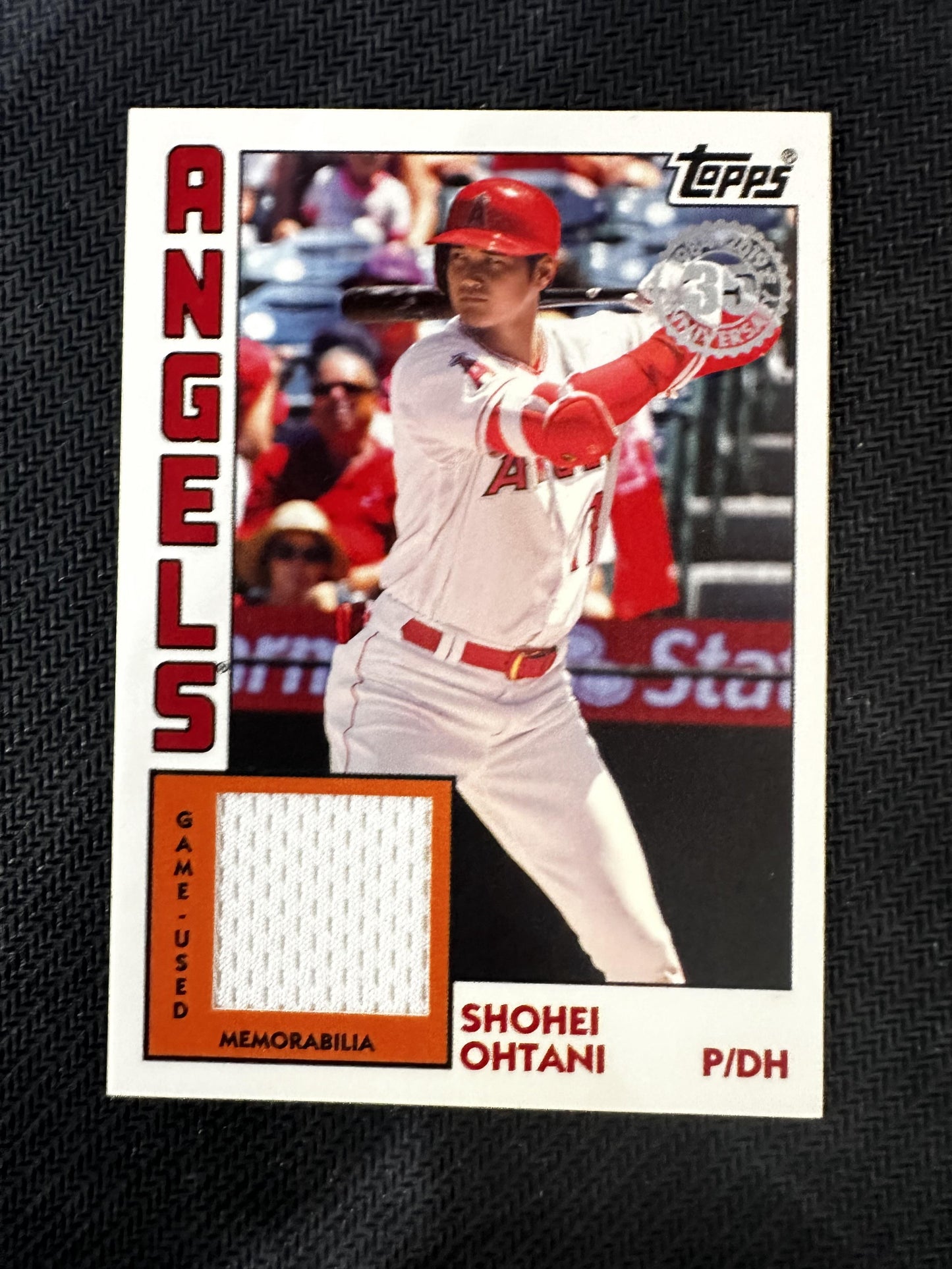 #84R-SO Shohei Ohtani 2019 Topps MEM Los Angeles Angels 35th Anniversary Relics