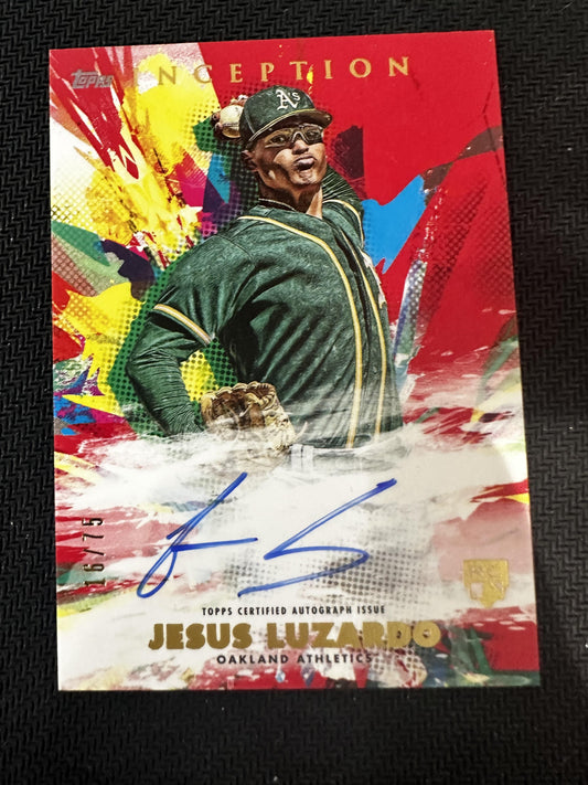 #RESA-JL Jesus Luzardo 2020 Topps Inception /75 Athletics Auto Red