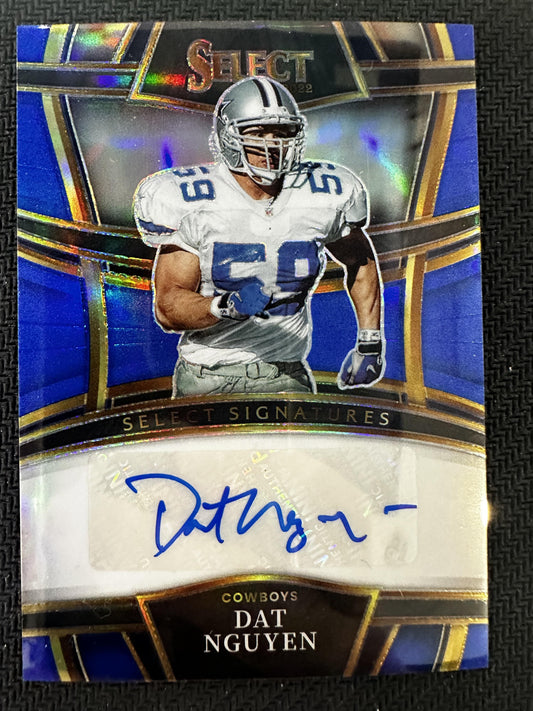 #SSP-DAN Dat Nguyen 2022 Panini Select Auto /99 Cowboys Select Signatures Blue