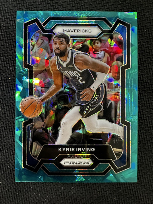 #22 Kyrie Irving 2023-24 Panini Prizm SN #/225 Dallas Mavericks Prizms Teal Ice