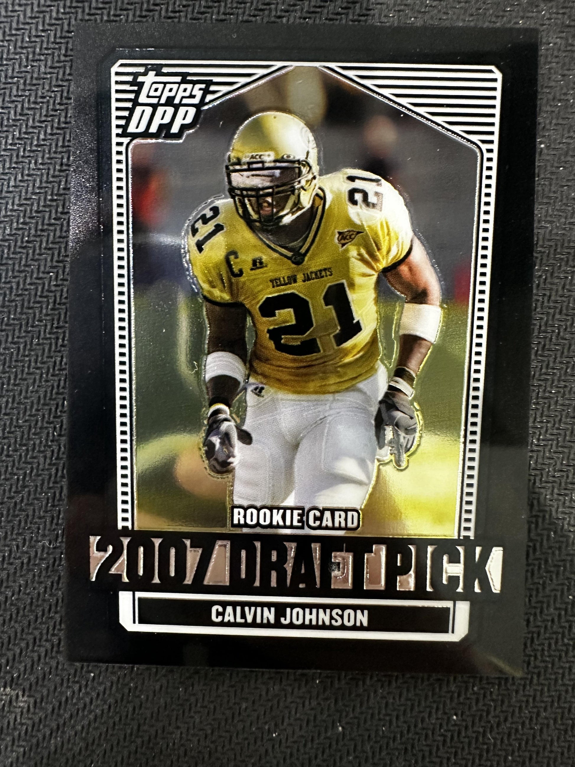 #132 Calvin Johnson 2007 Topps Draft Picks & Prospects RC Rookie Chrome Black