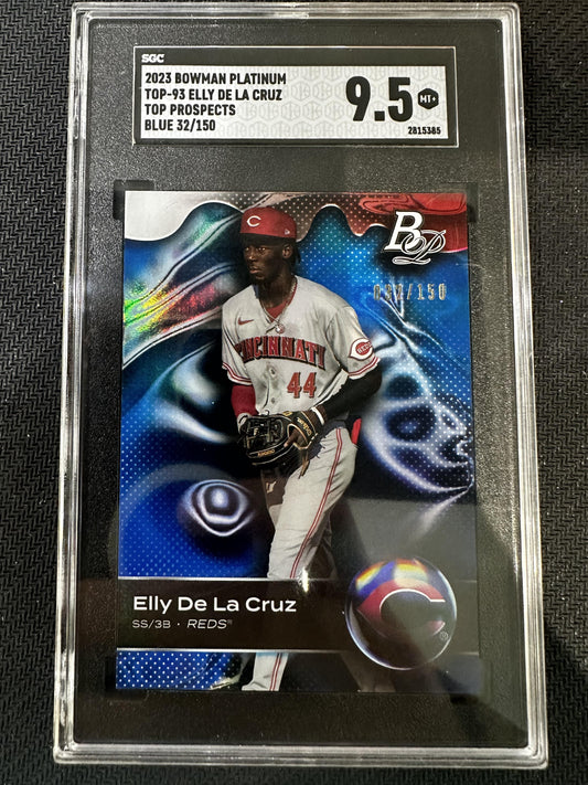 #TOP-93 Elly De La Cruz 2023 Bowman Platinum /150 Reds Top Prospects Blue